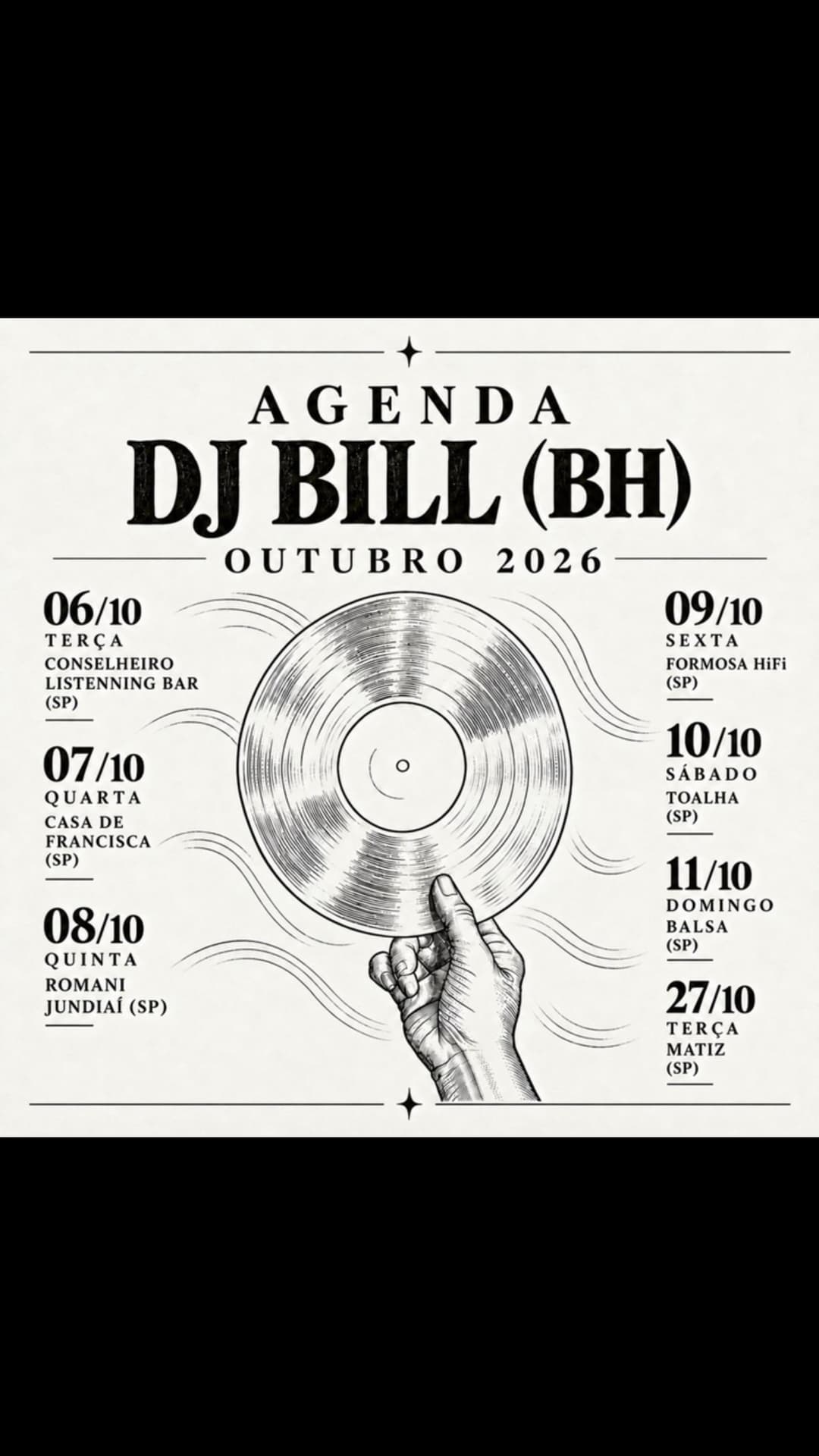 Flyer de DJ Bill e DJ Roger Weekes
