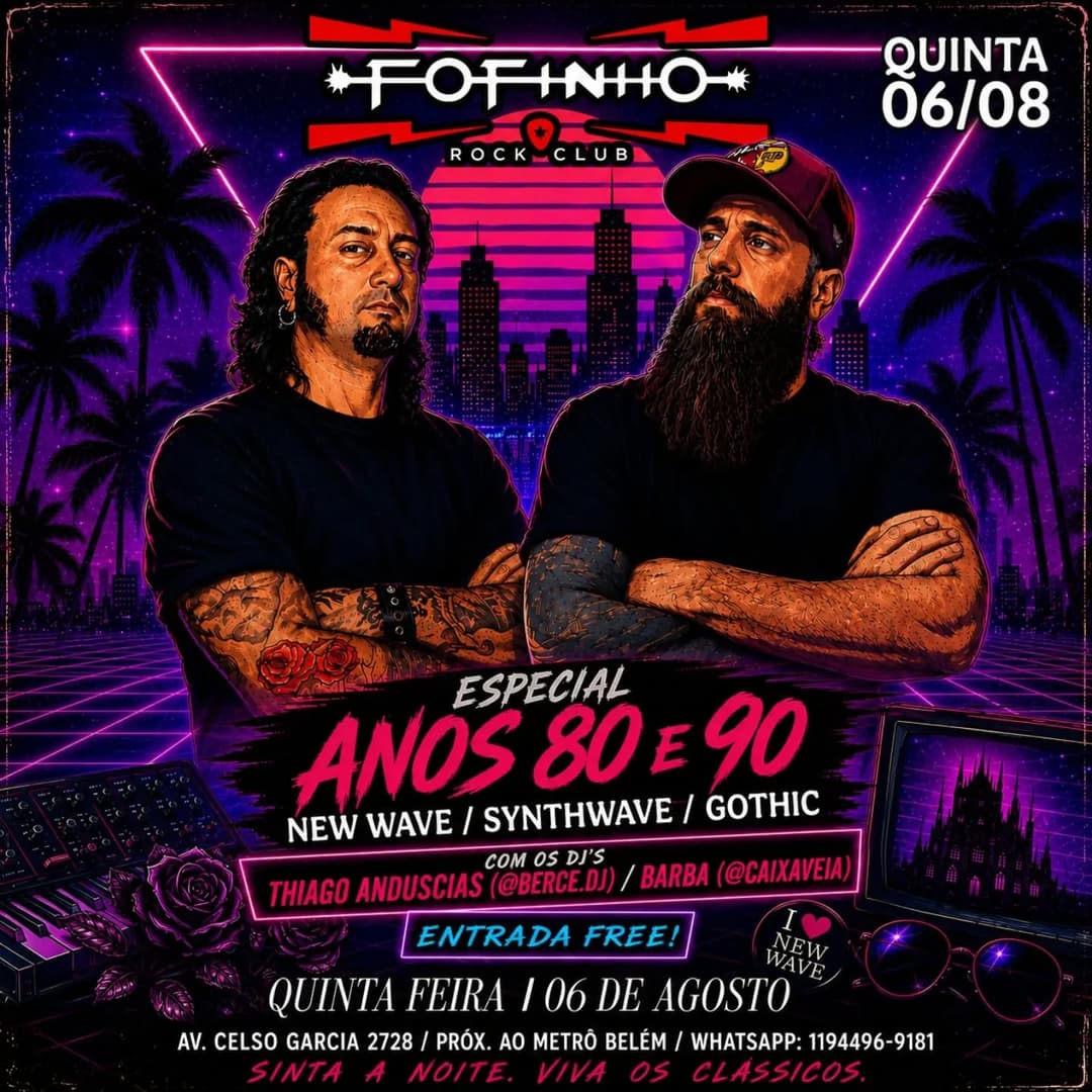 Flyer de Thiago Anduscias e DJ Berce