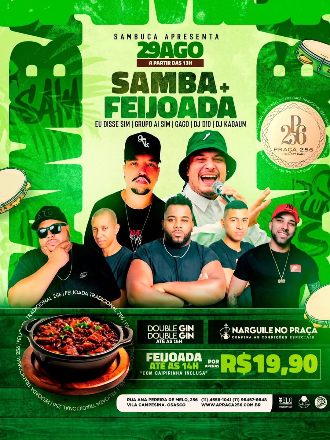Flyer de Eu Disse Sim, Grupo Aí Sim, Gago e DJ Kadaum