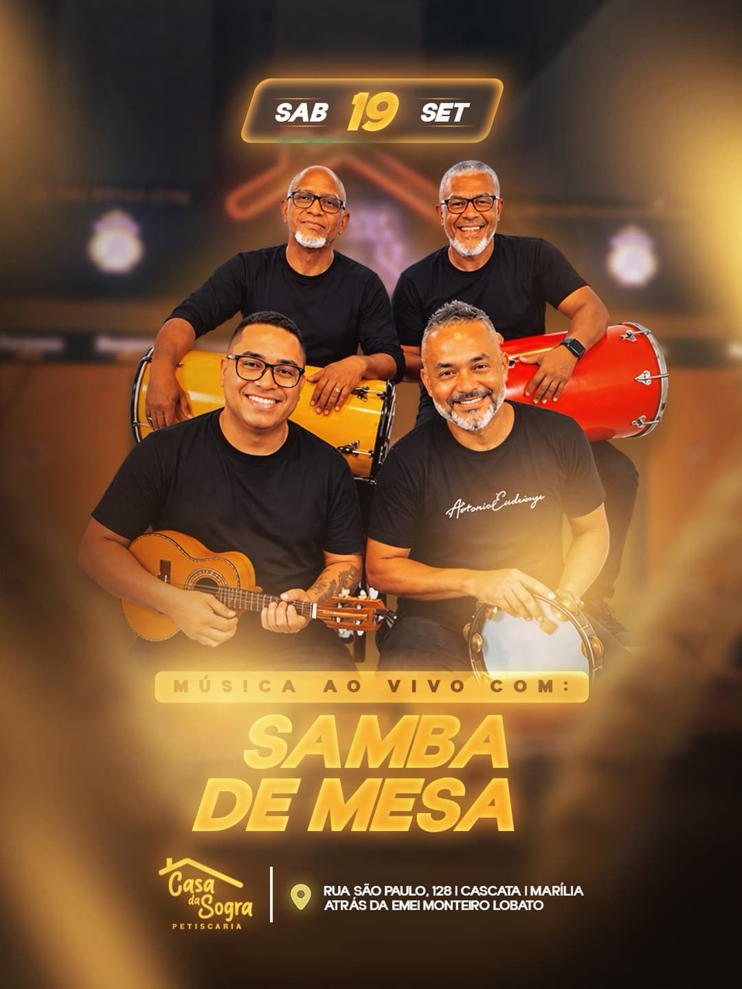 Flyer de Samba de Mesa