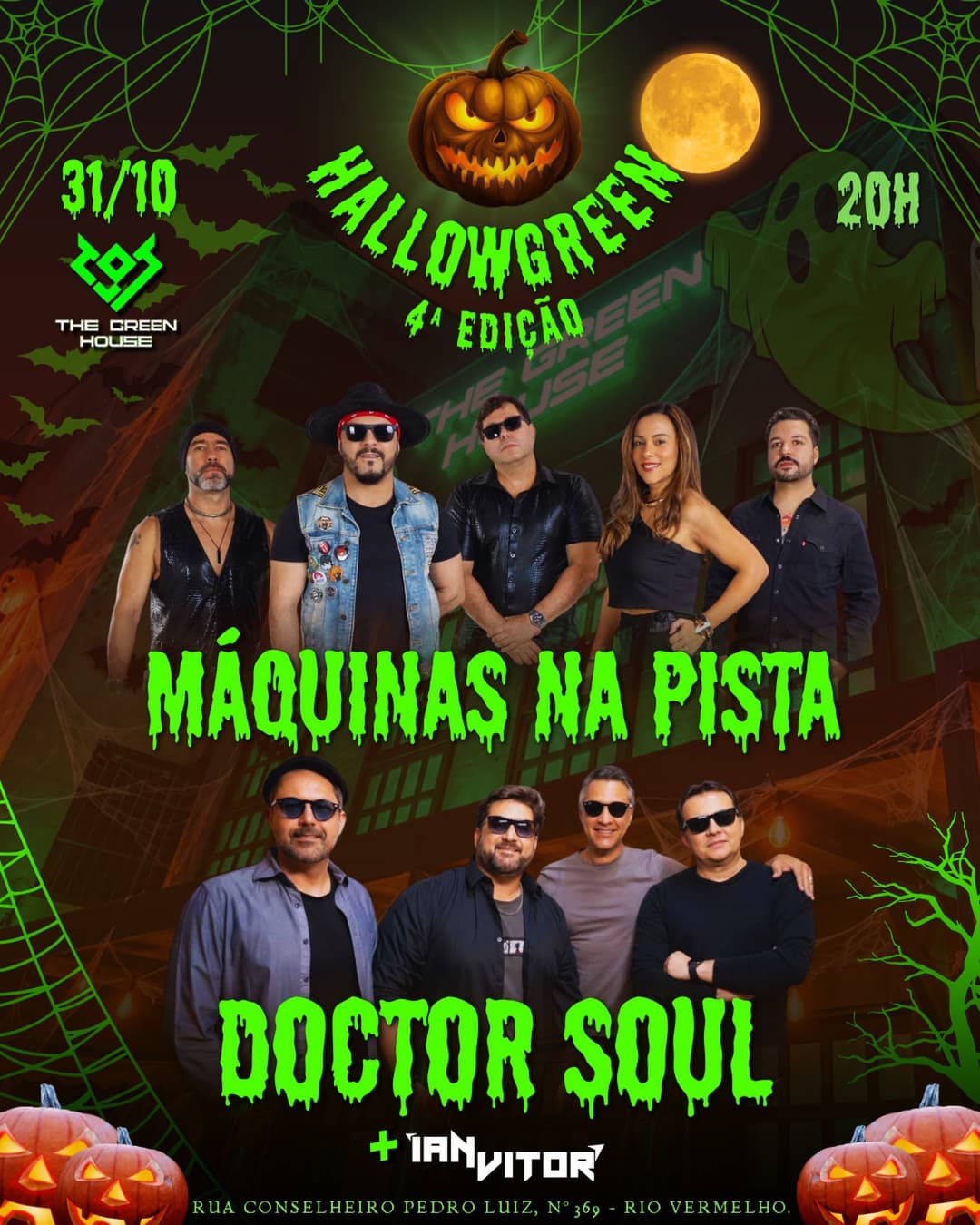 Flyer de DJ Ian Vitor, Máquinas na Pista e Doctor Soul Bahia