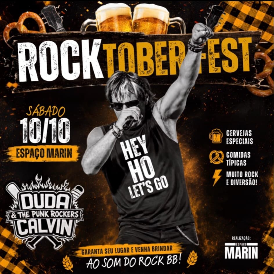 Flyer de Duda Calvin & The Punk Rockers