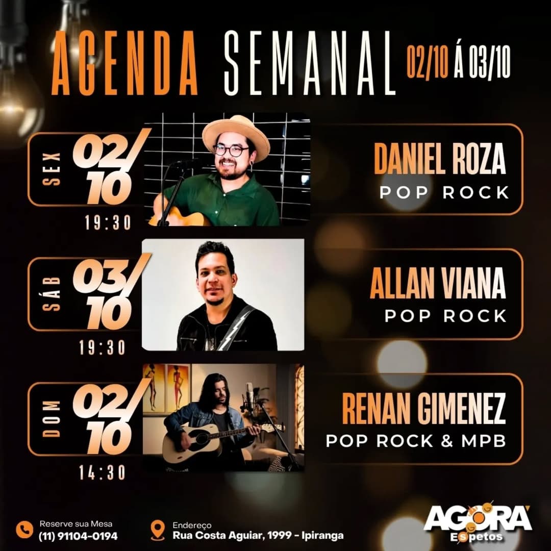Flyer de Daniel Roza