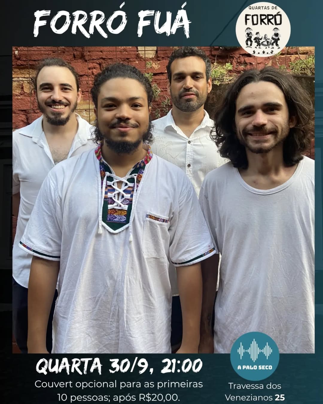 Flyer de Chico Cordeiro, Gustavo Virissimo e mais 3 artistas
