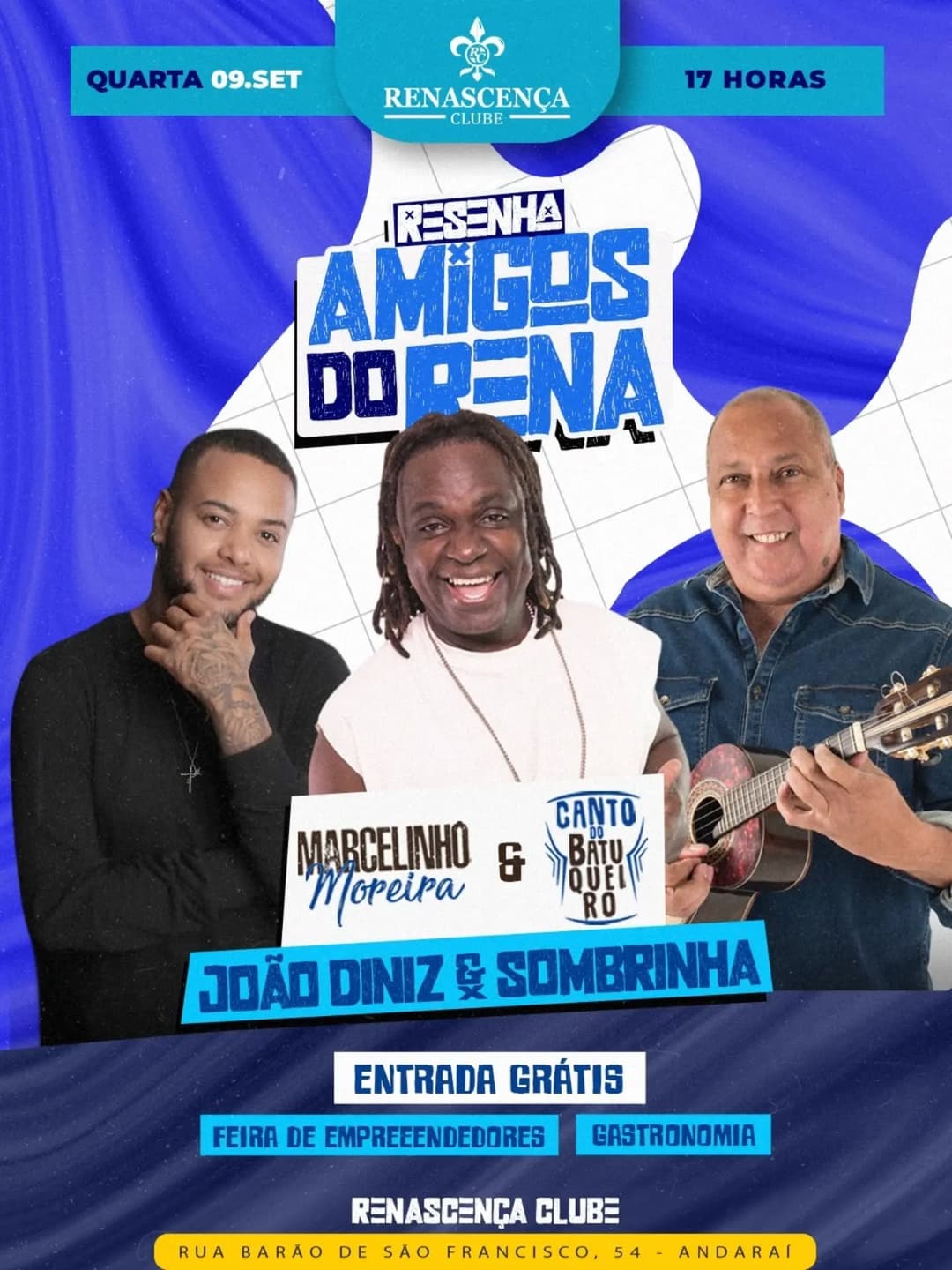 Flyer de Canto do Batuqueiro e mais 3 artistas