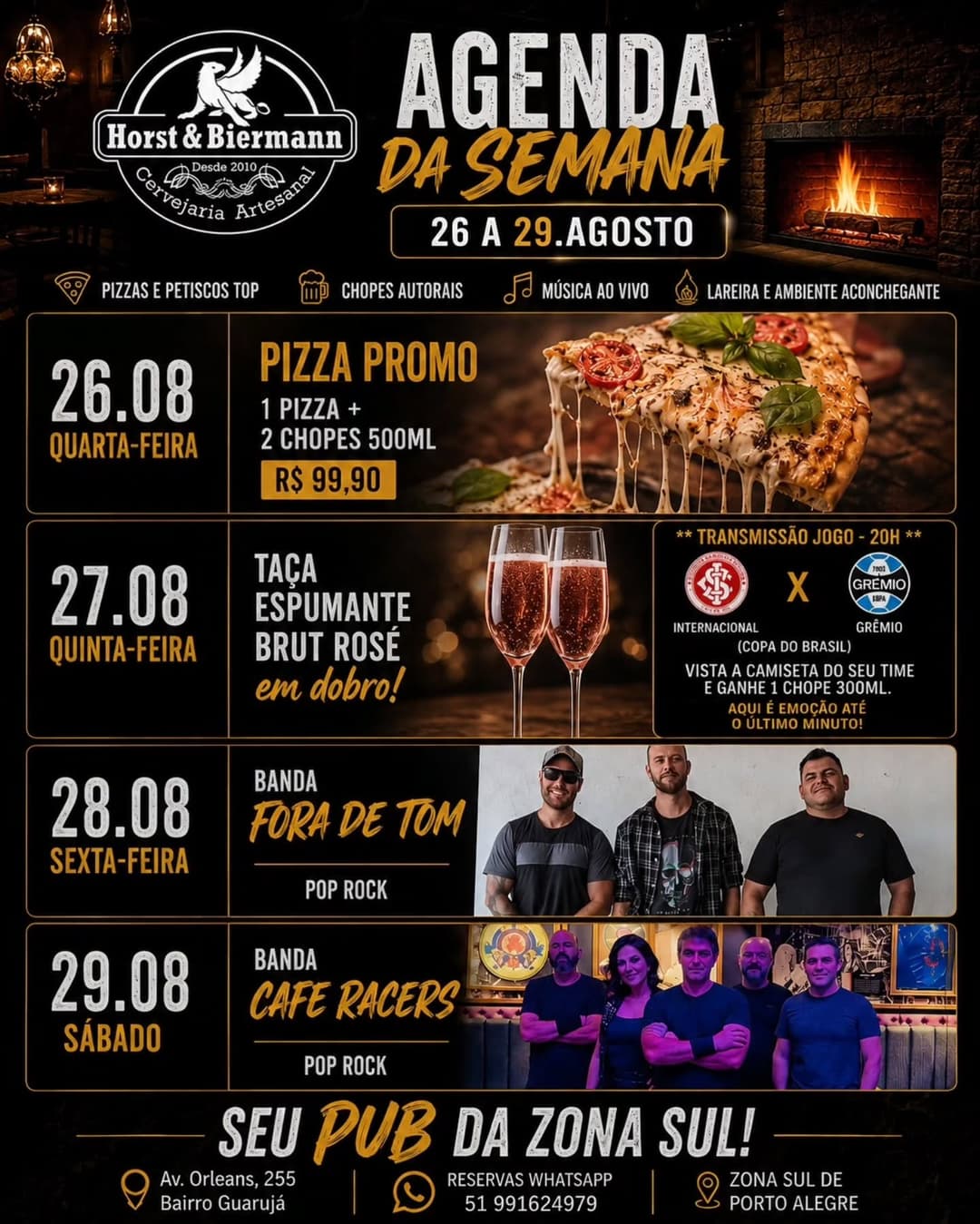 Flyer de Banda Fora de Tom