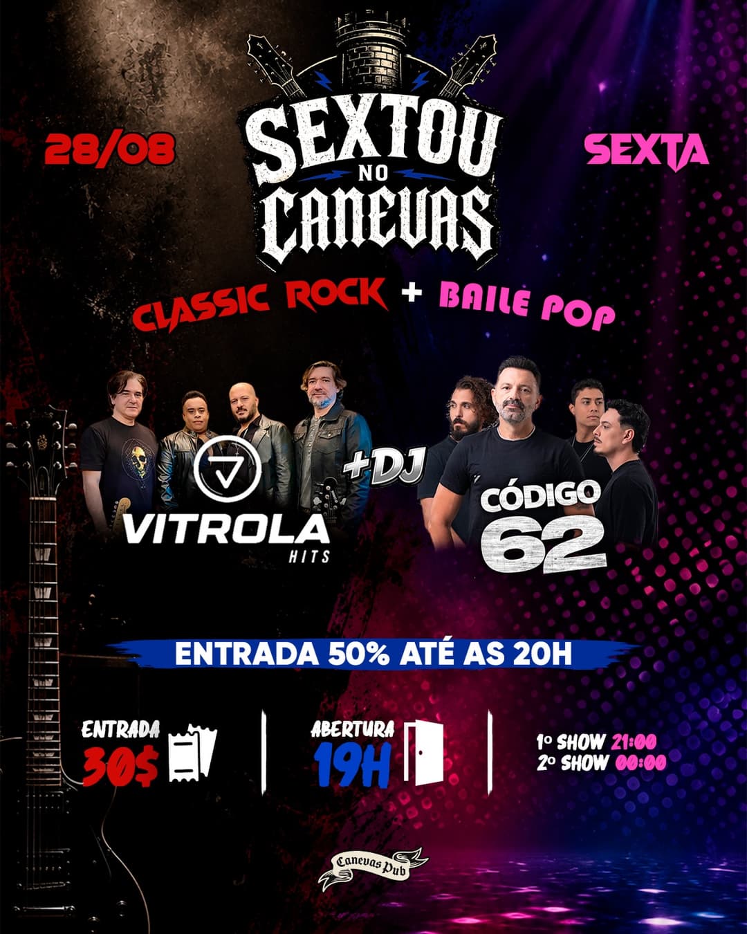 Flyer de Código 62 e Vitrolahits