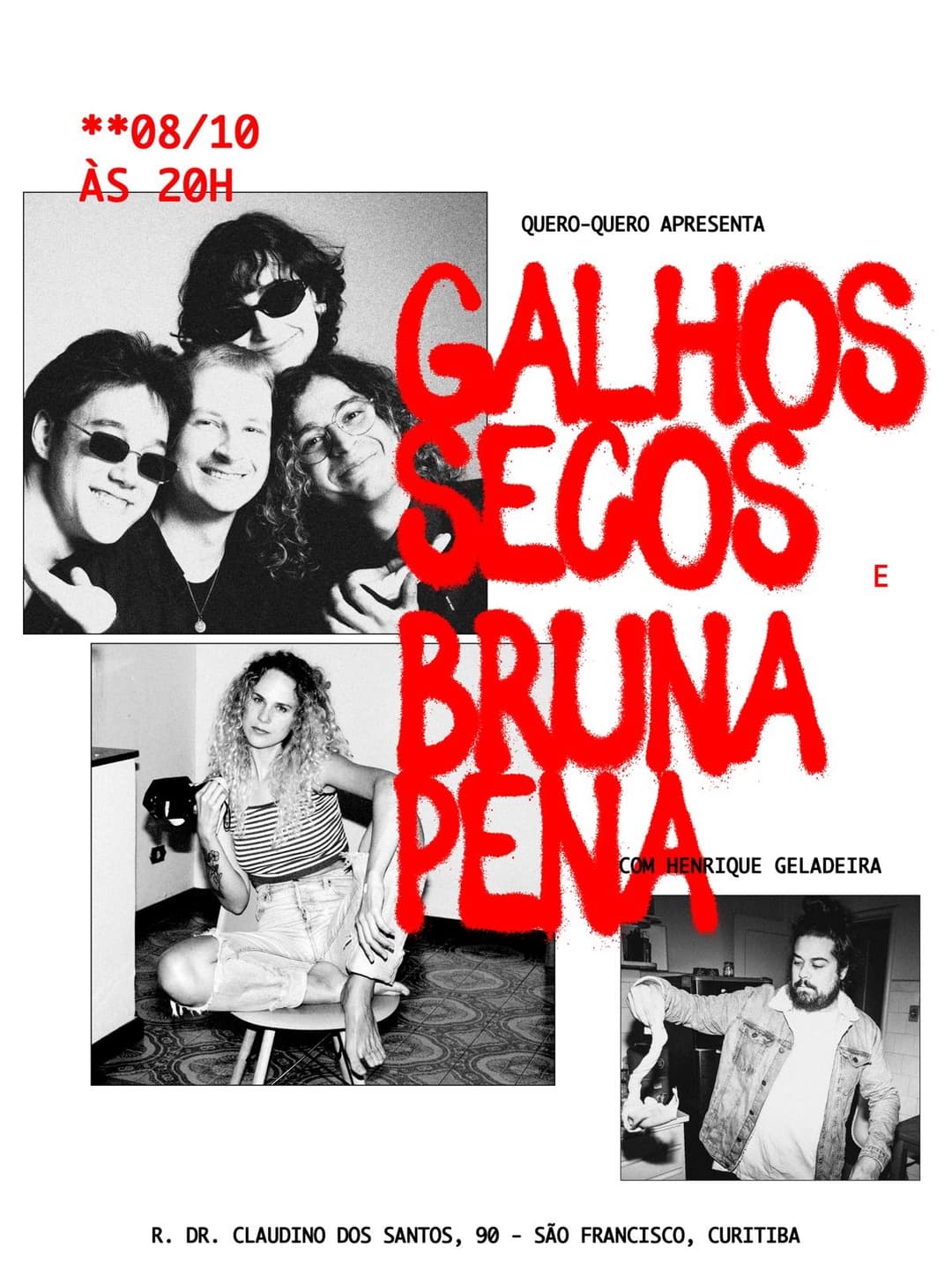 Flyer de Bruna Pena e Galhos Secos