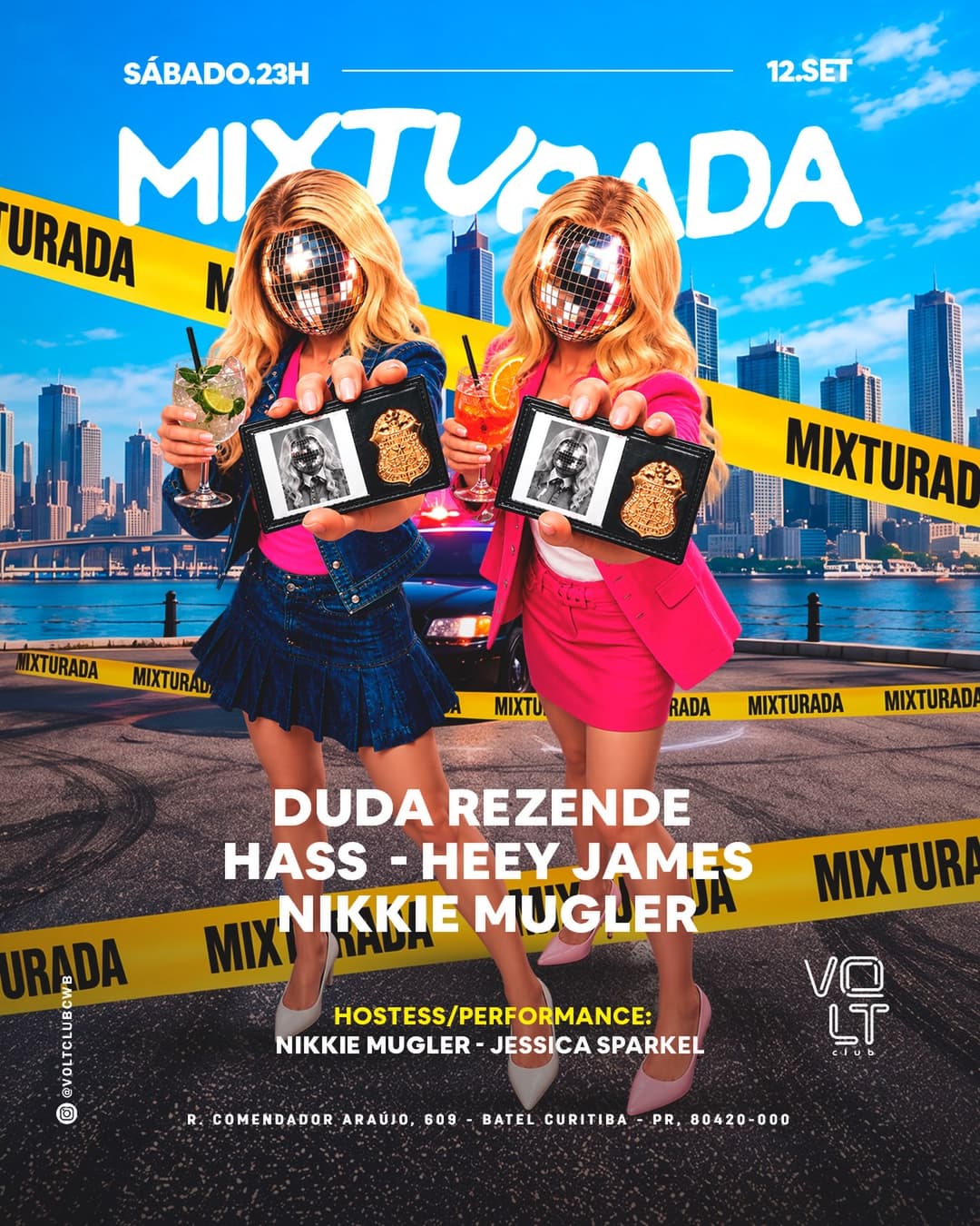 Flyer de James, Duda Rezende, Nikkie Mugler e Hass