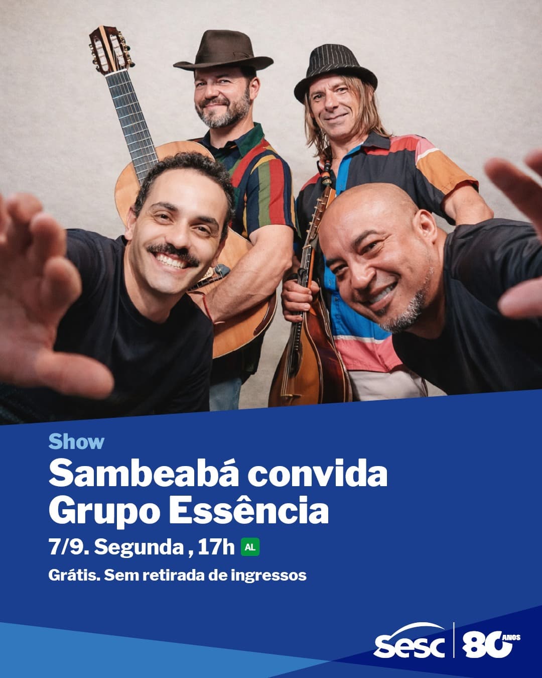 Flyer de Sambeabá e Grupo Essência