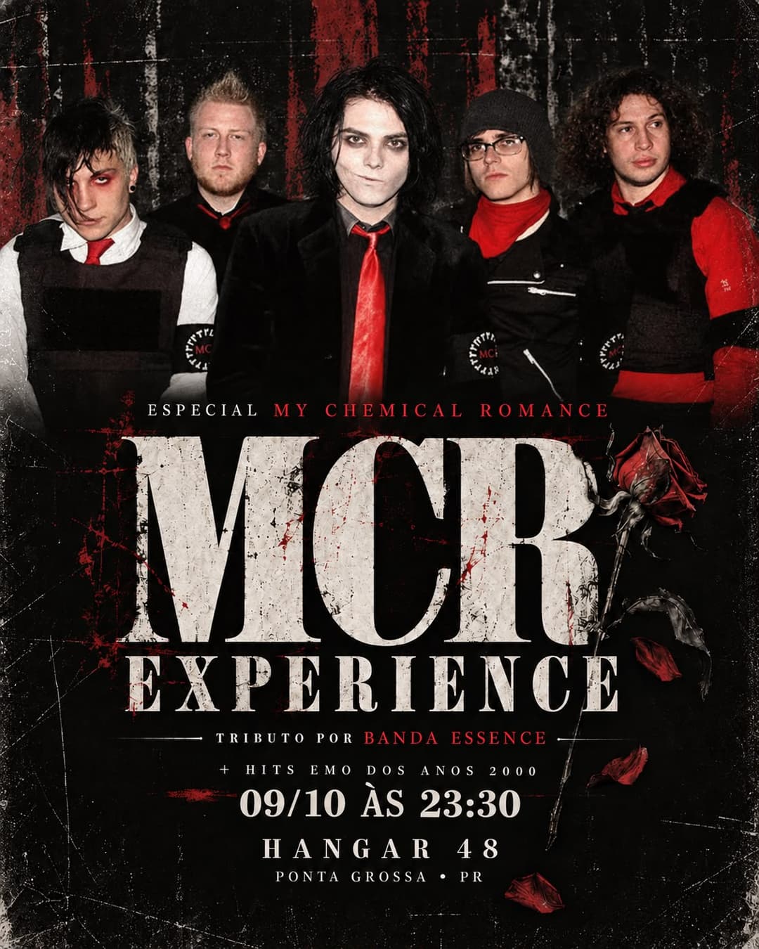 Flyer de MCR Experience e Banda Essence