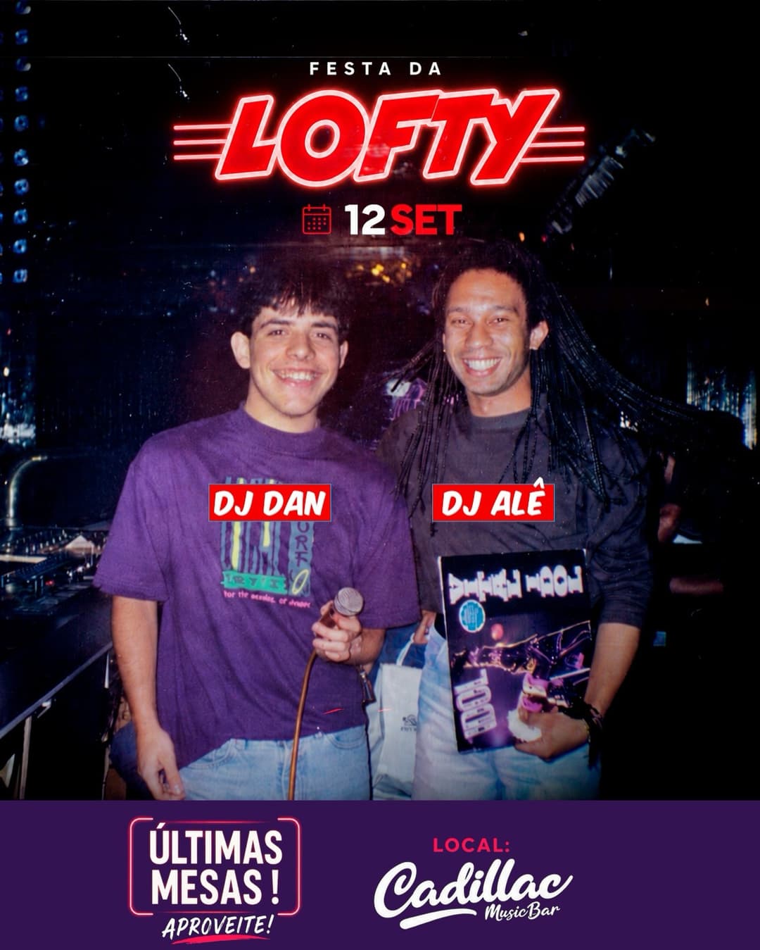Flyer de DJ Big, DJ ALÊ, DJ DAN e DJ Ricardinho