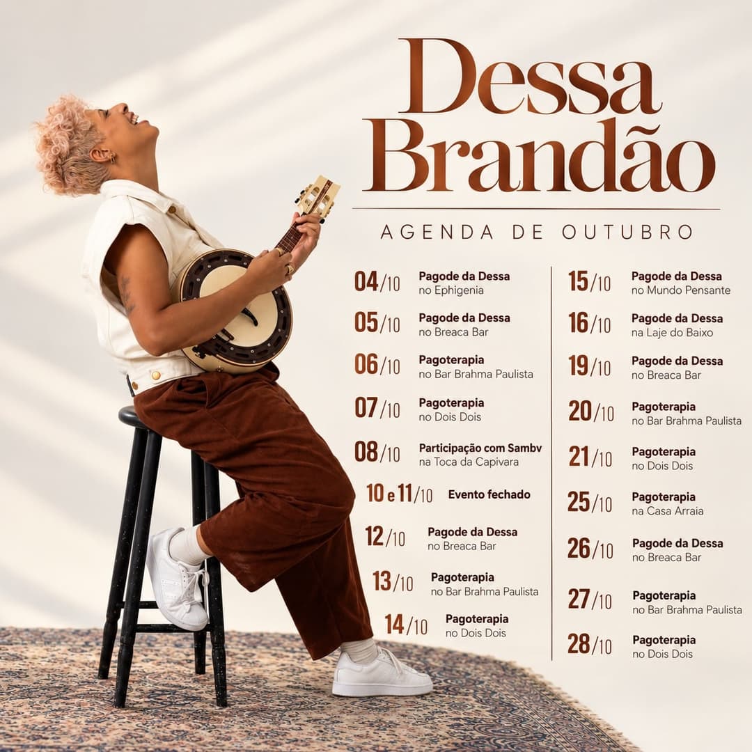 Flyer de Andressa Brandão e Pagode da Dessa