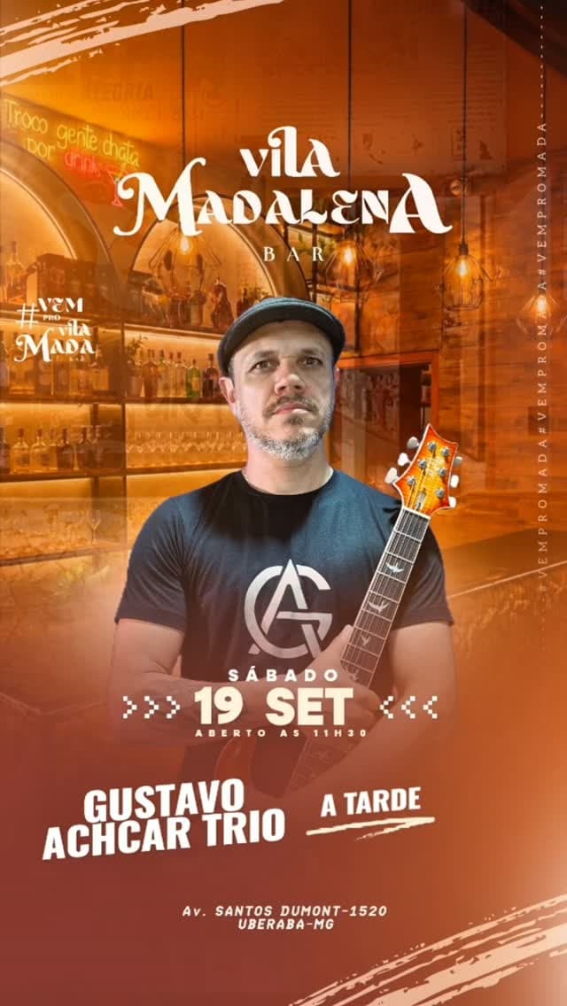 Flyer de Gustavo Achcar Trio