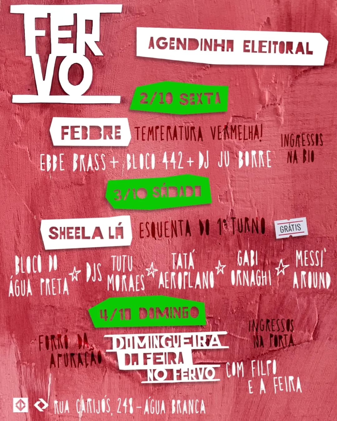 Flyer de Bloco do Água Preta, DJ Tutu Moraes e mais 3 artistas