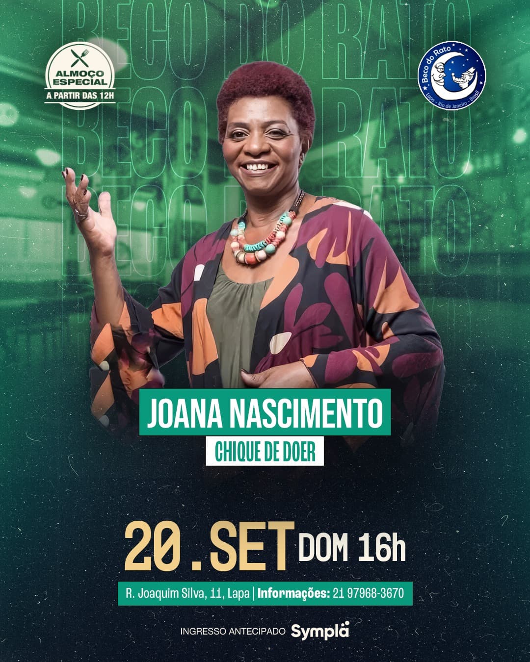 Flyer de Joana Nascimentocantora