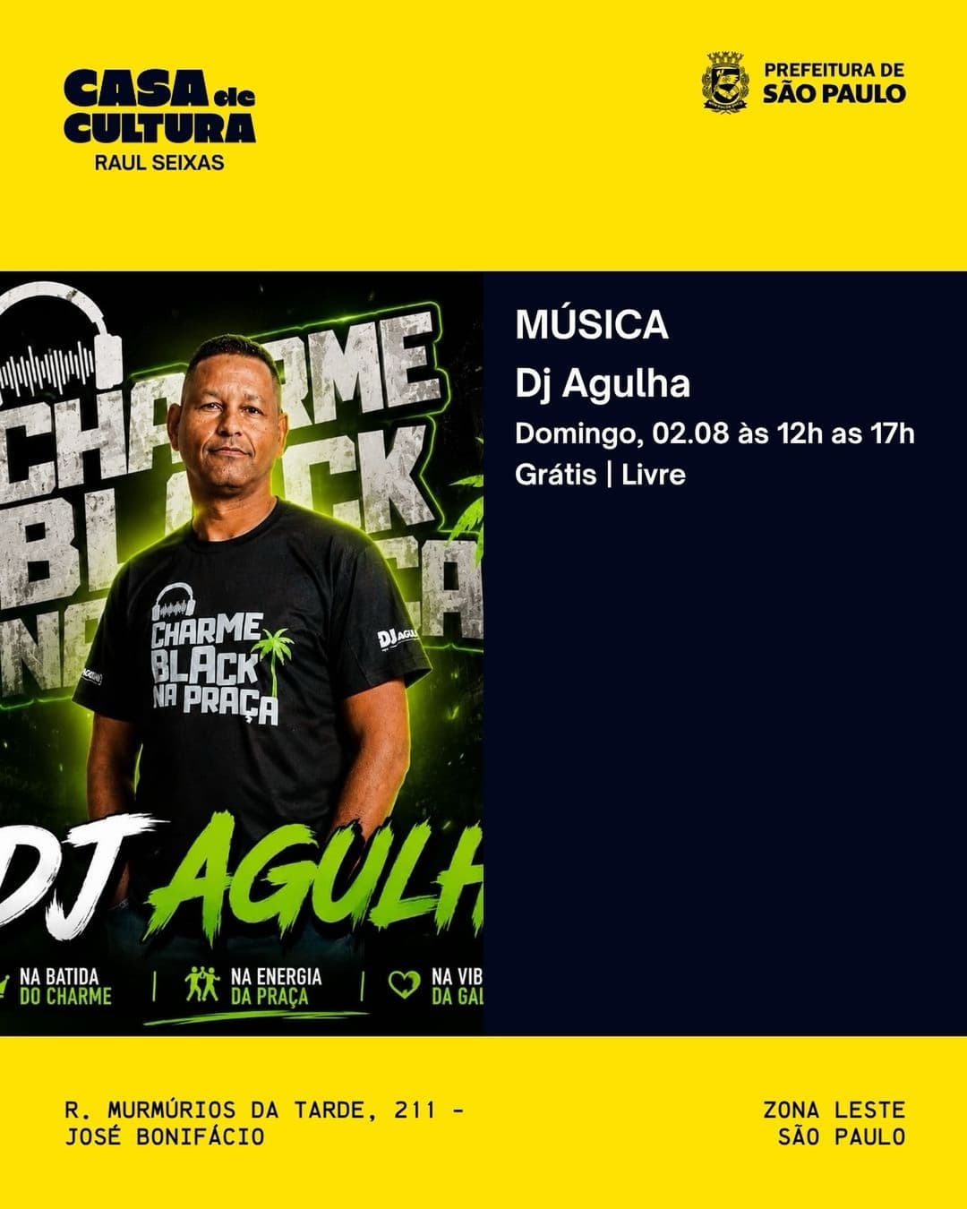 Flyer de DJ Agulha