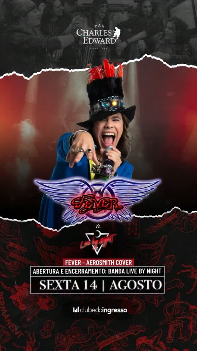 Flyer de Banda Fever e Live by Night