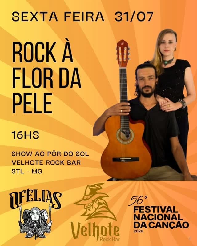 Flyer de Rock à Flor da Pele