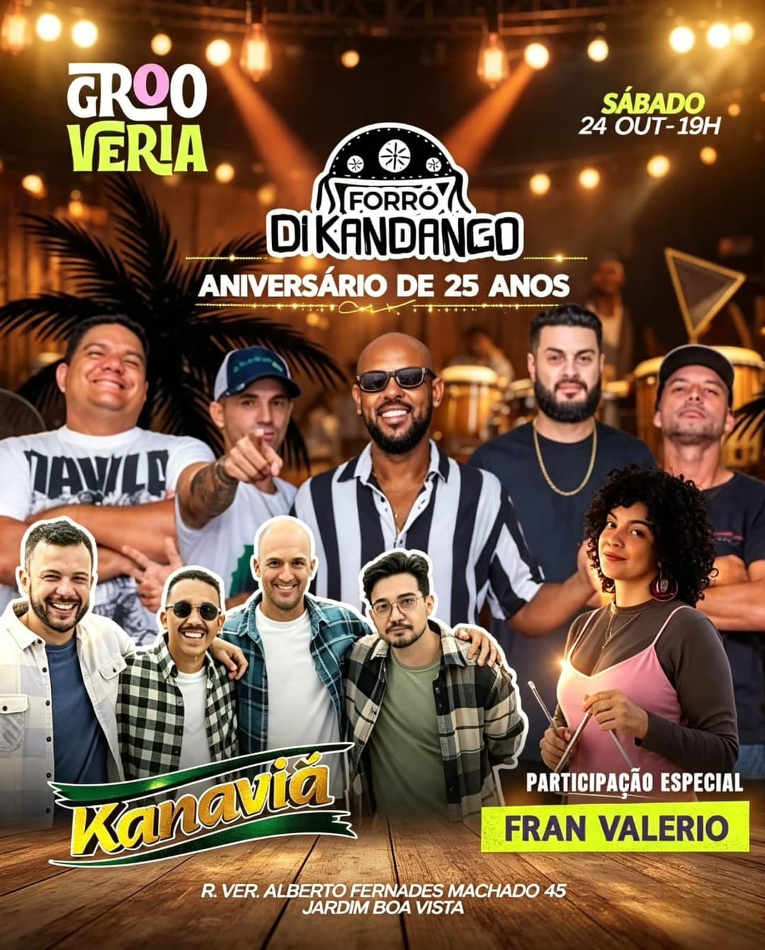 Flyer de Forró di Kandango, Kanaviá e Afranvalerio