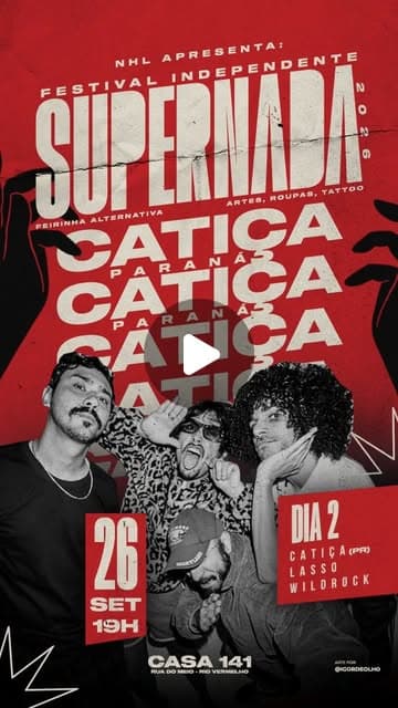 Flyer de Catiça, Lasso e Wildrock