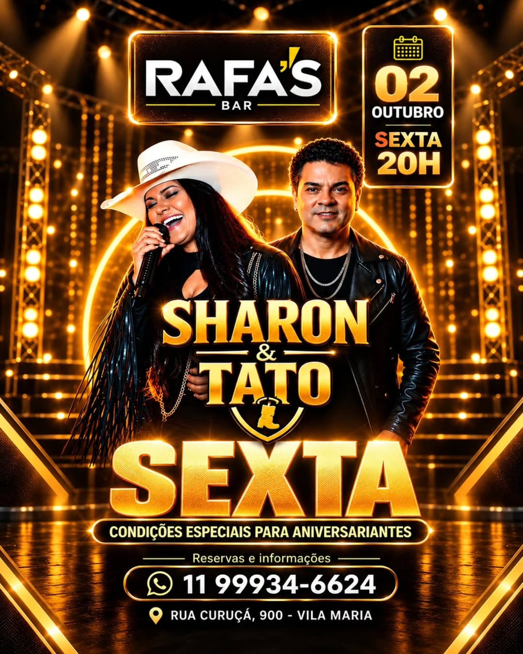 Flyer de Sharon & Tato
