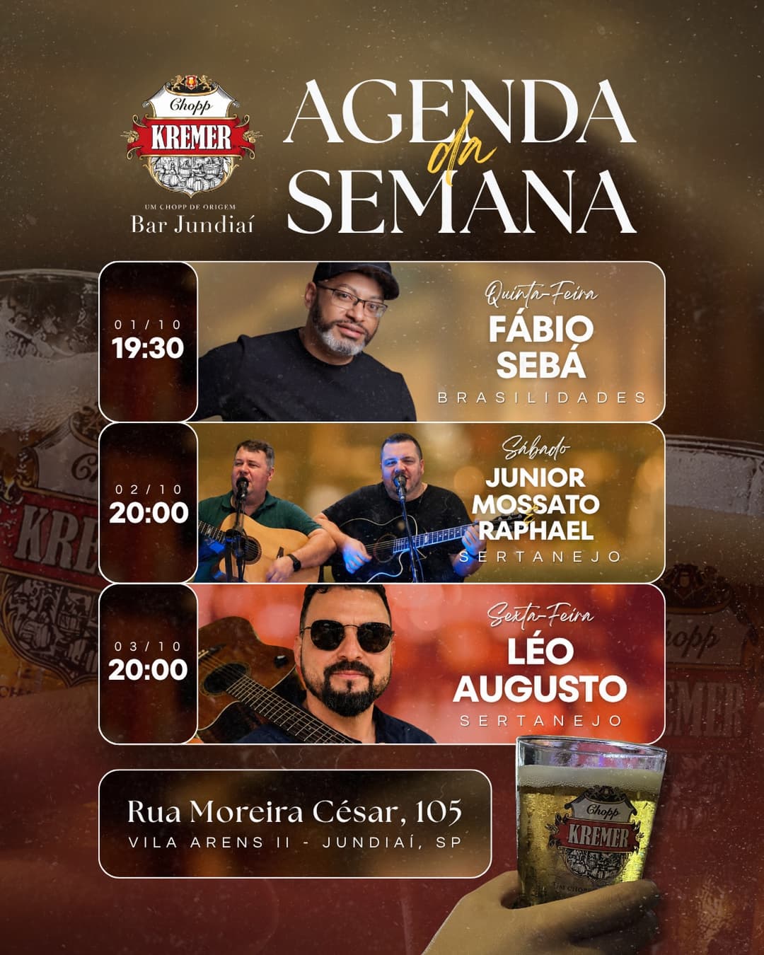 Flyer de Júnior Mossato & Raphael