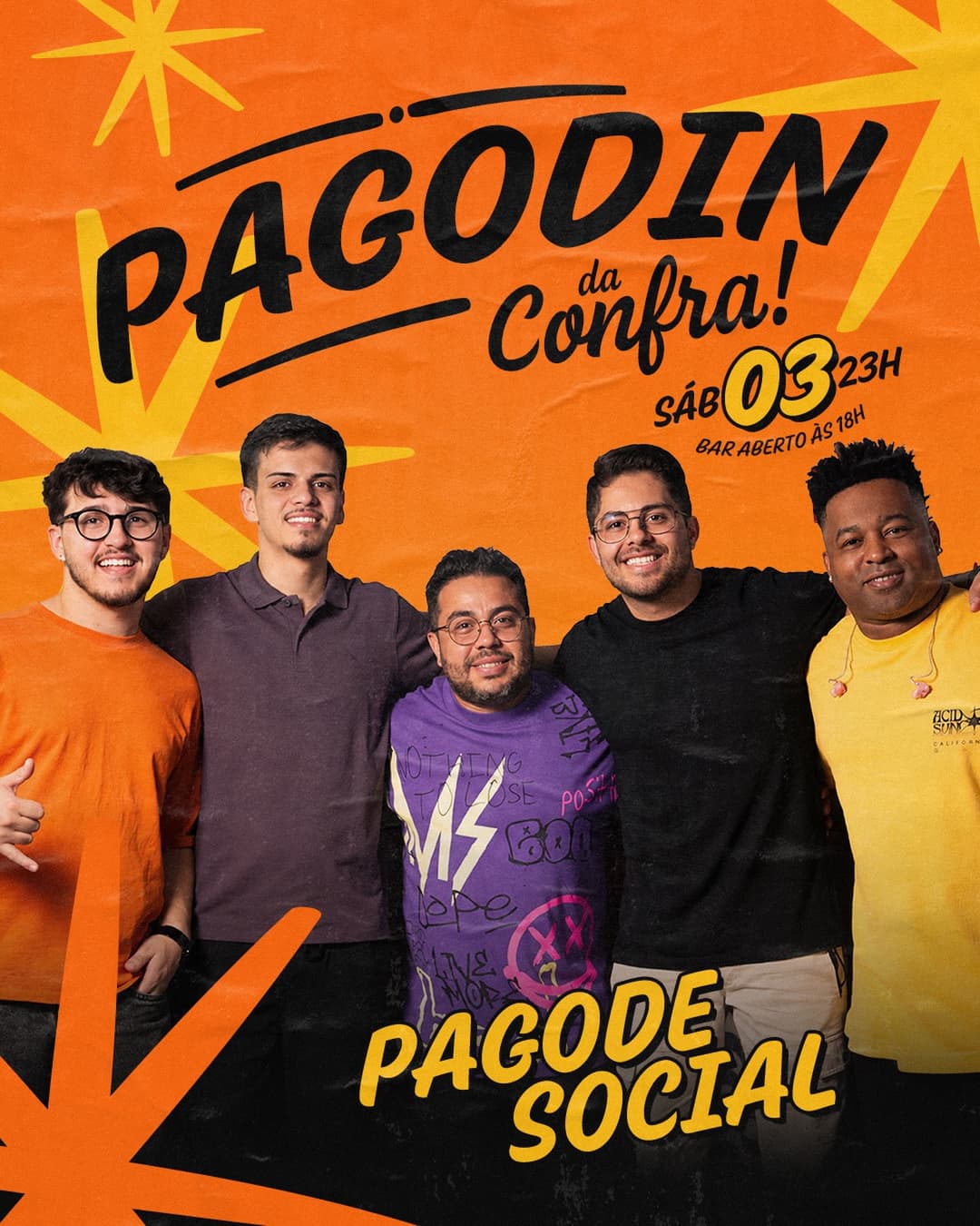 Flyer de Gui Bacêdo e Pagode Social