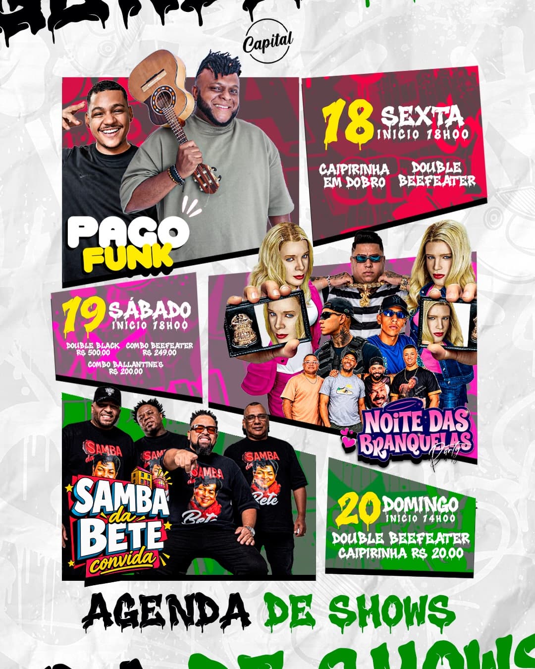 Flyer de Samba da Bete convida