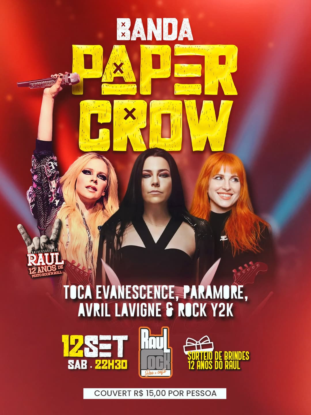 Flyer de Banda Paper Crow