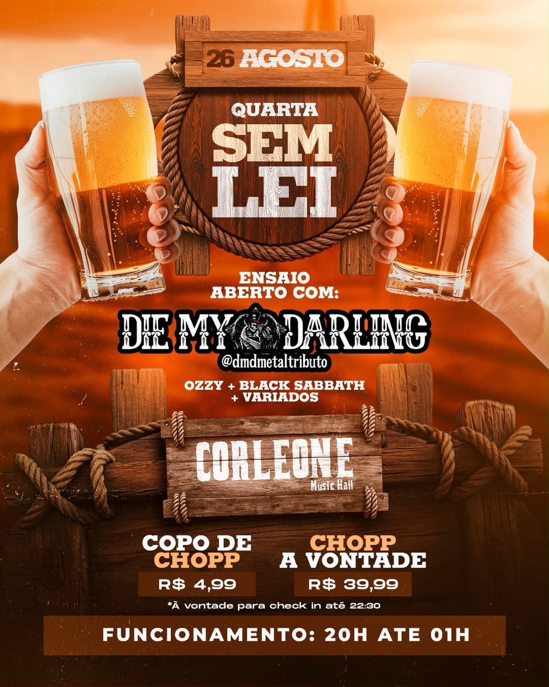 Flyer de Die my Darling