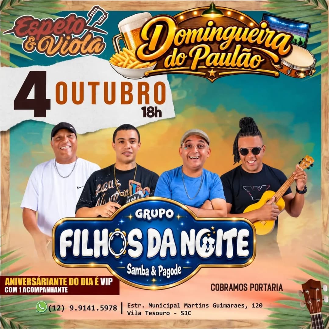 Flyer de Grupo Filhos da Noite