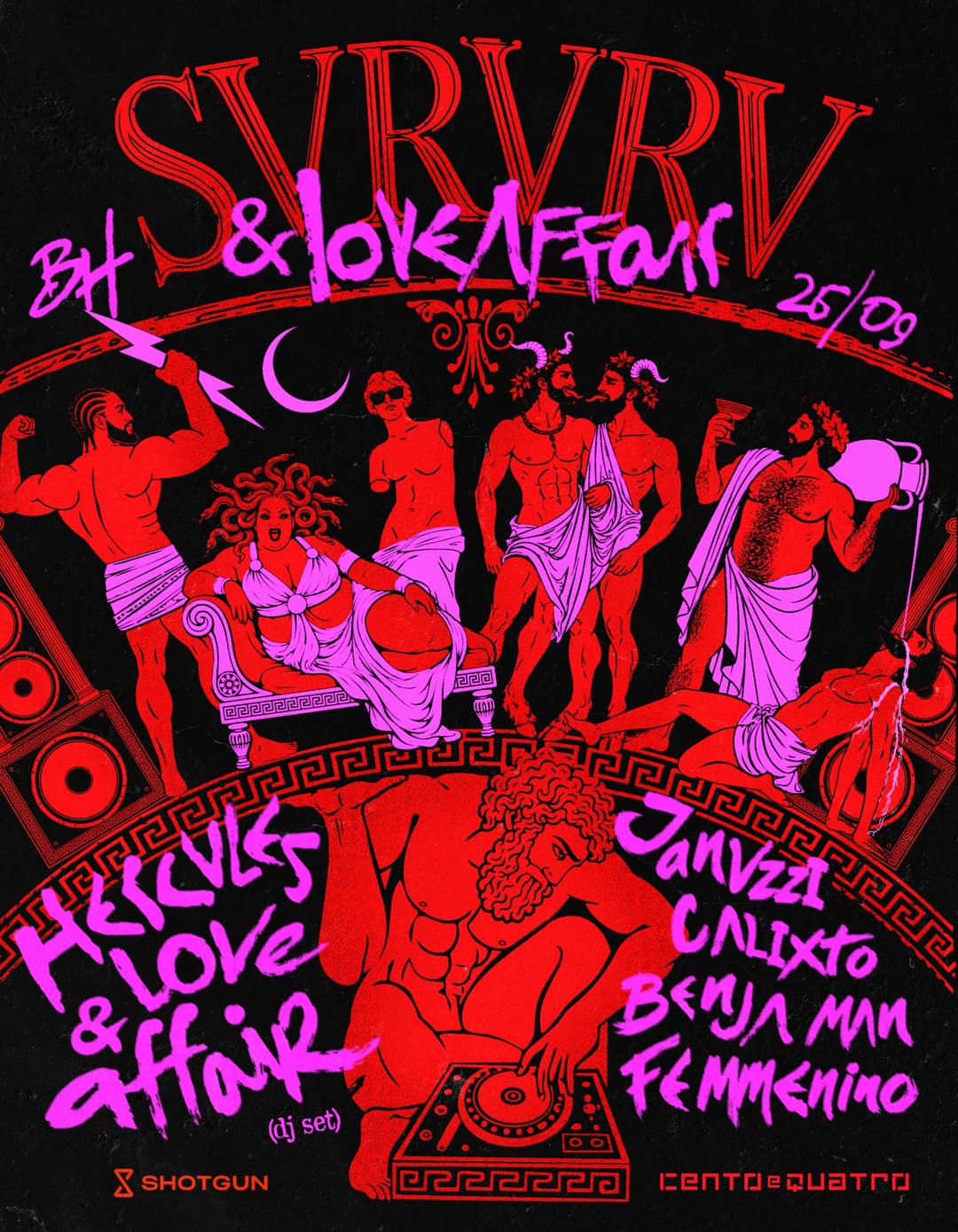Flyer de SVRVRV & LOVE AFFAIR e Hercules & Love Affair