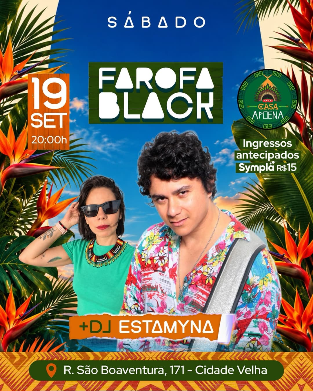 Flyer de Farofa Black e Dj Estamyna