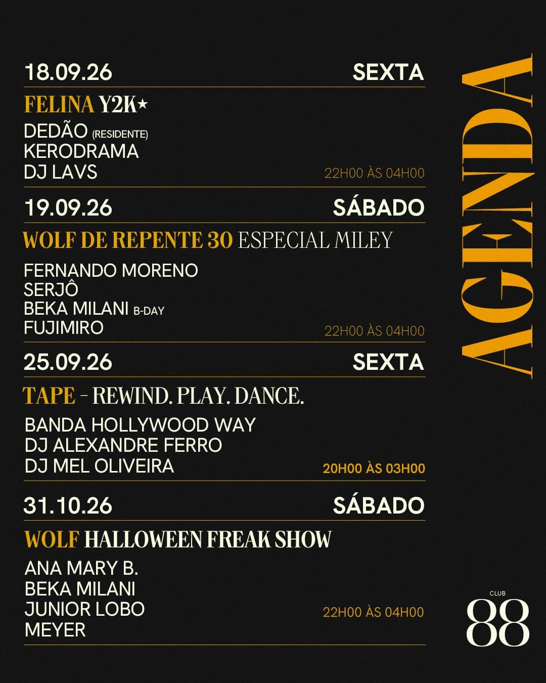 Flyer de Banda Hollywood Way