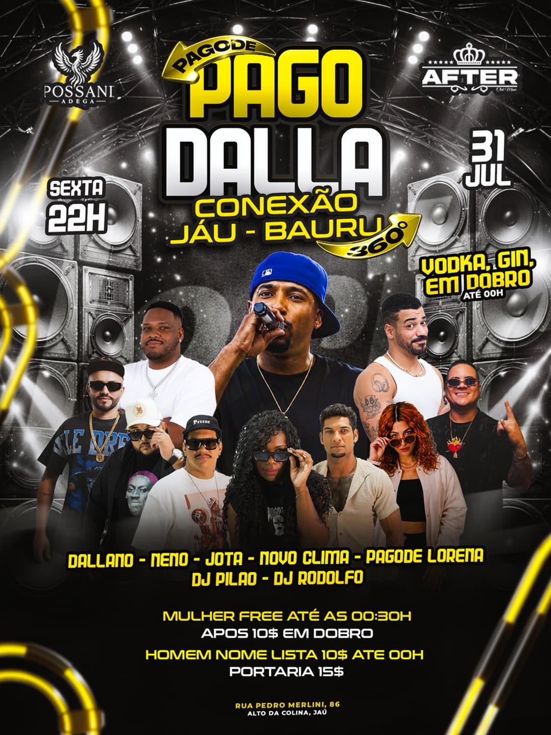 Flyer de Grupo Novo Clima, Pagode da Lorena e mais 4 artistas