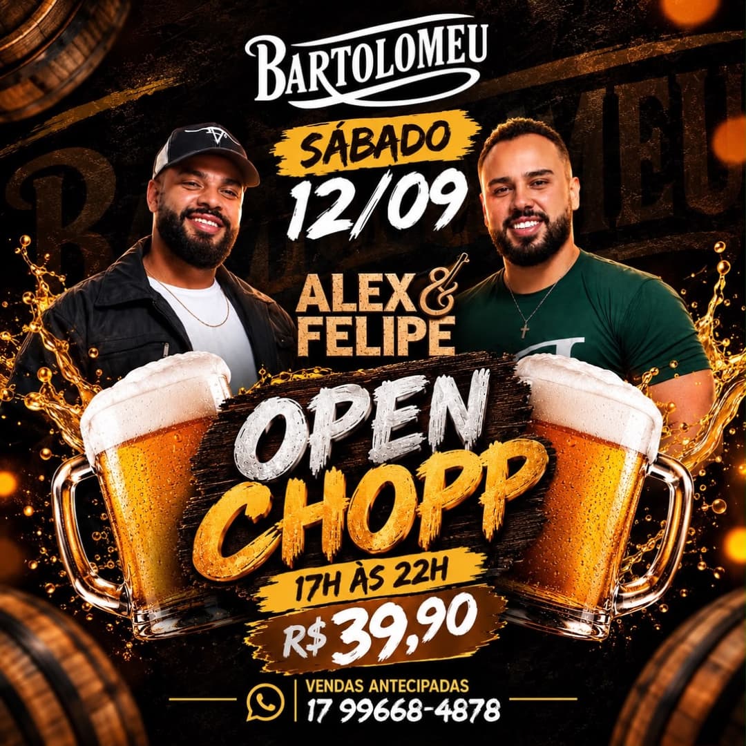Flyer de Alex & Felipe