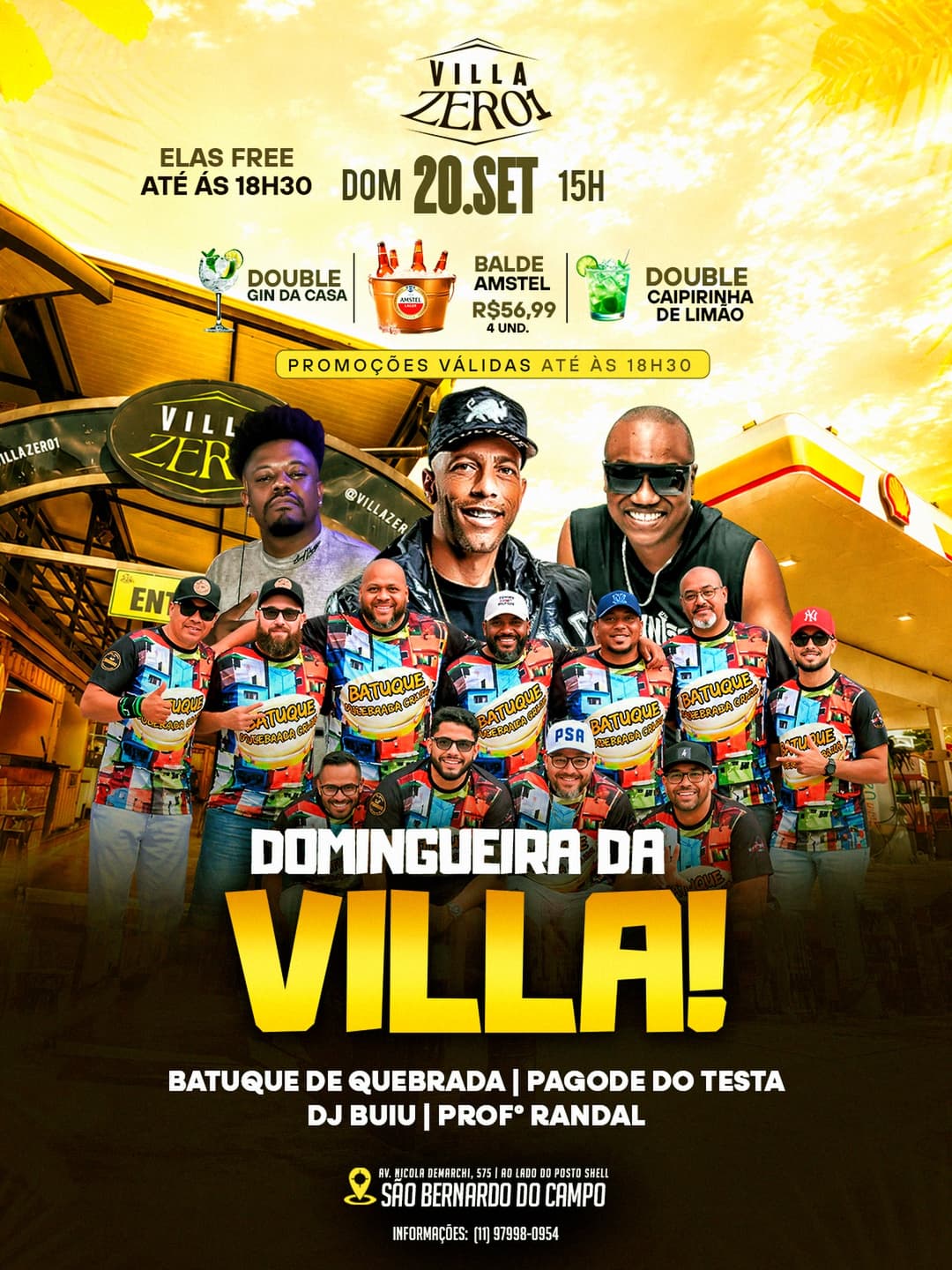 Flyer de Batuque de Quebrada, Pagode do Testa e mais 2 artistas