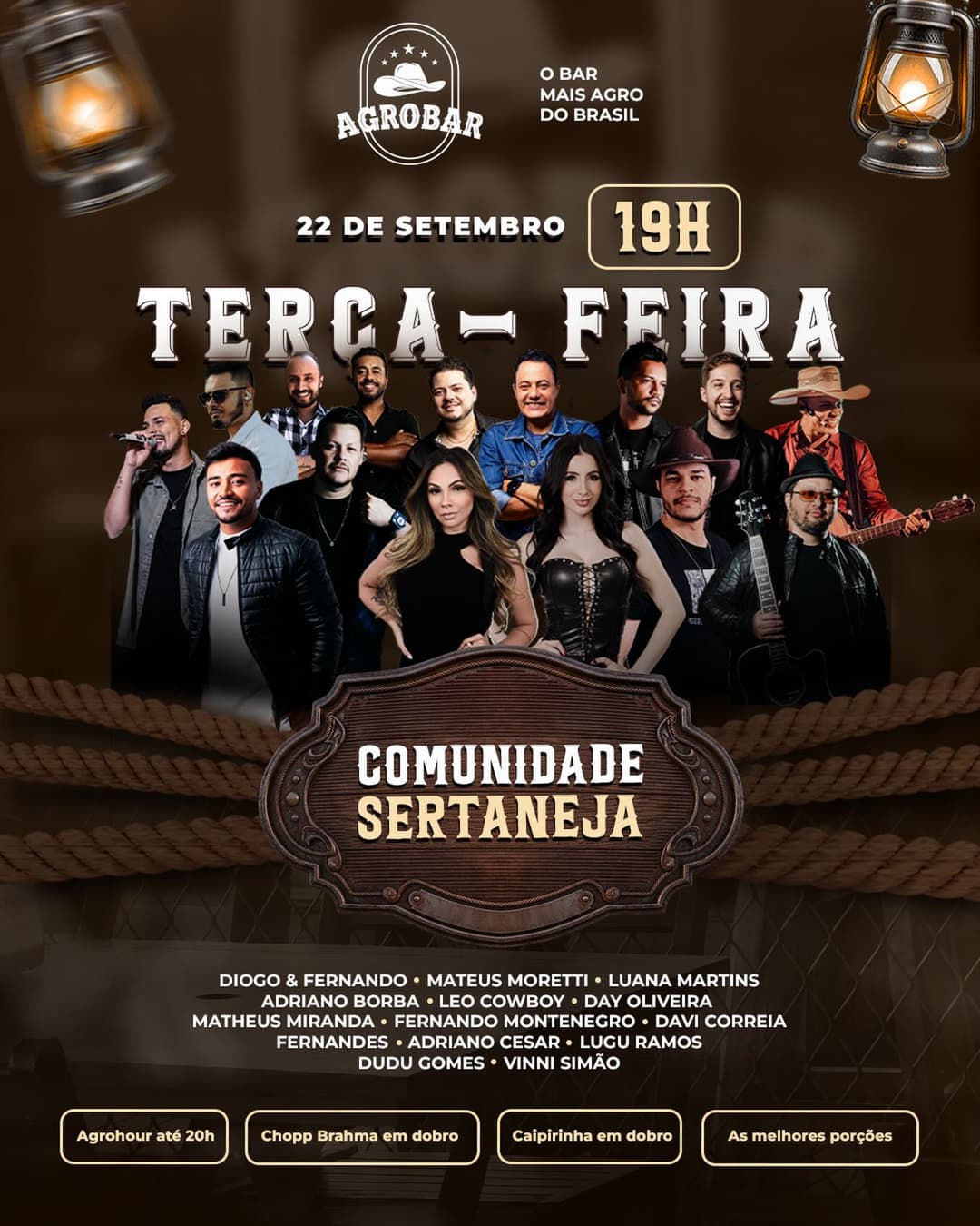 Flyer de Comunidade Sertaneja