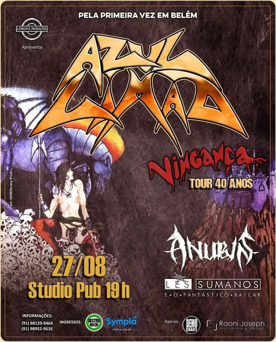 Flyer de Azul Limão, Anubis e Les Sumanos e o Fantástico Bailar