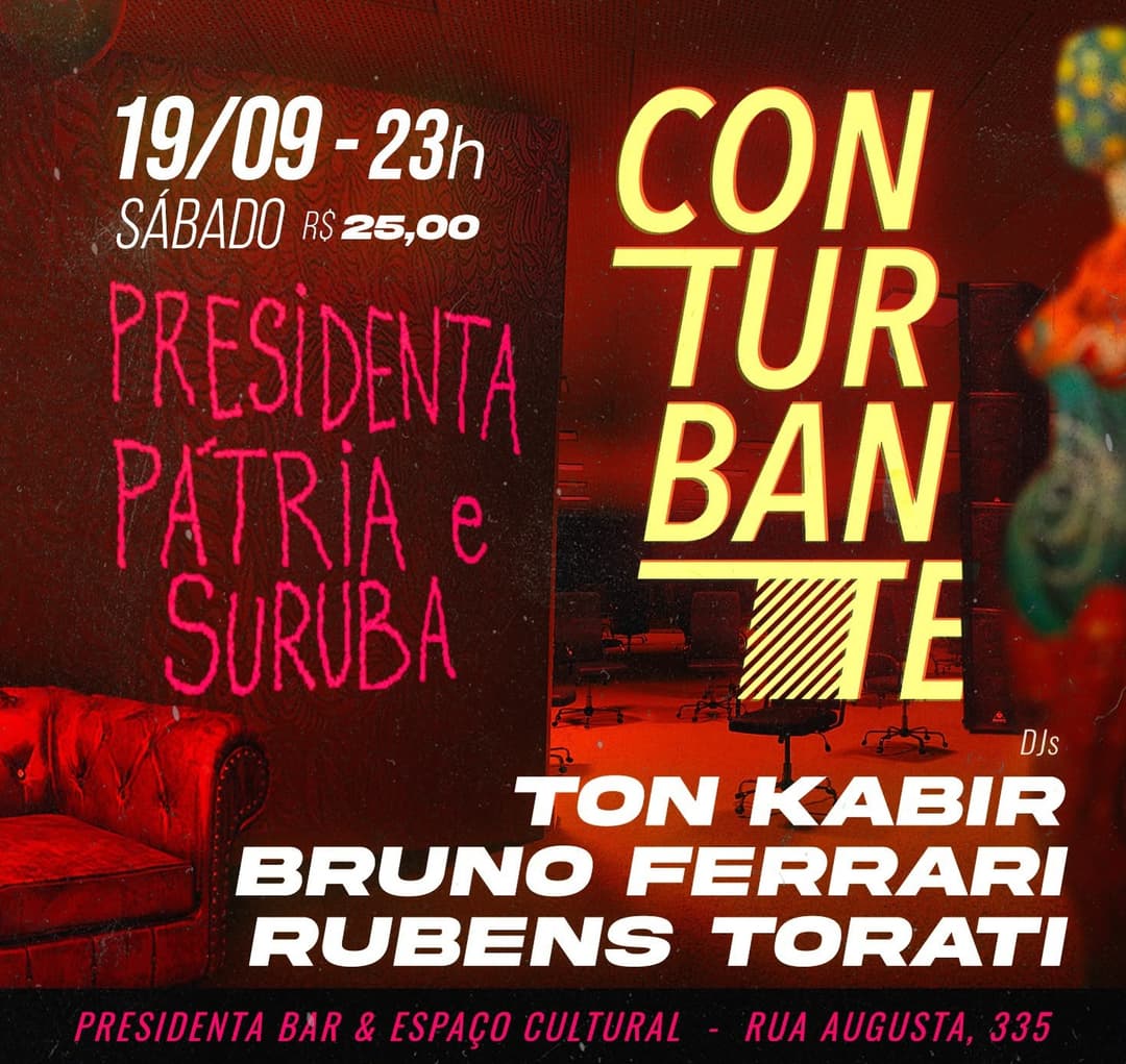 Flyer de Ton Kabir, Rubens Torati e Bruno Ferrari