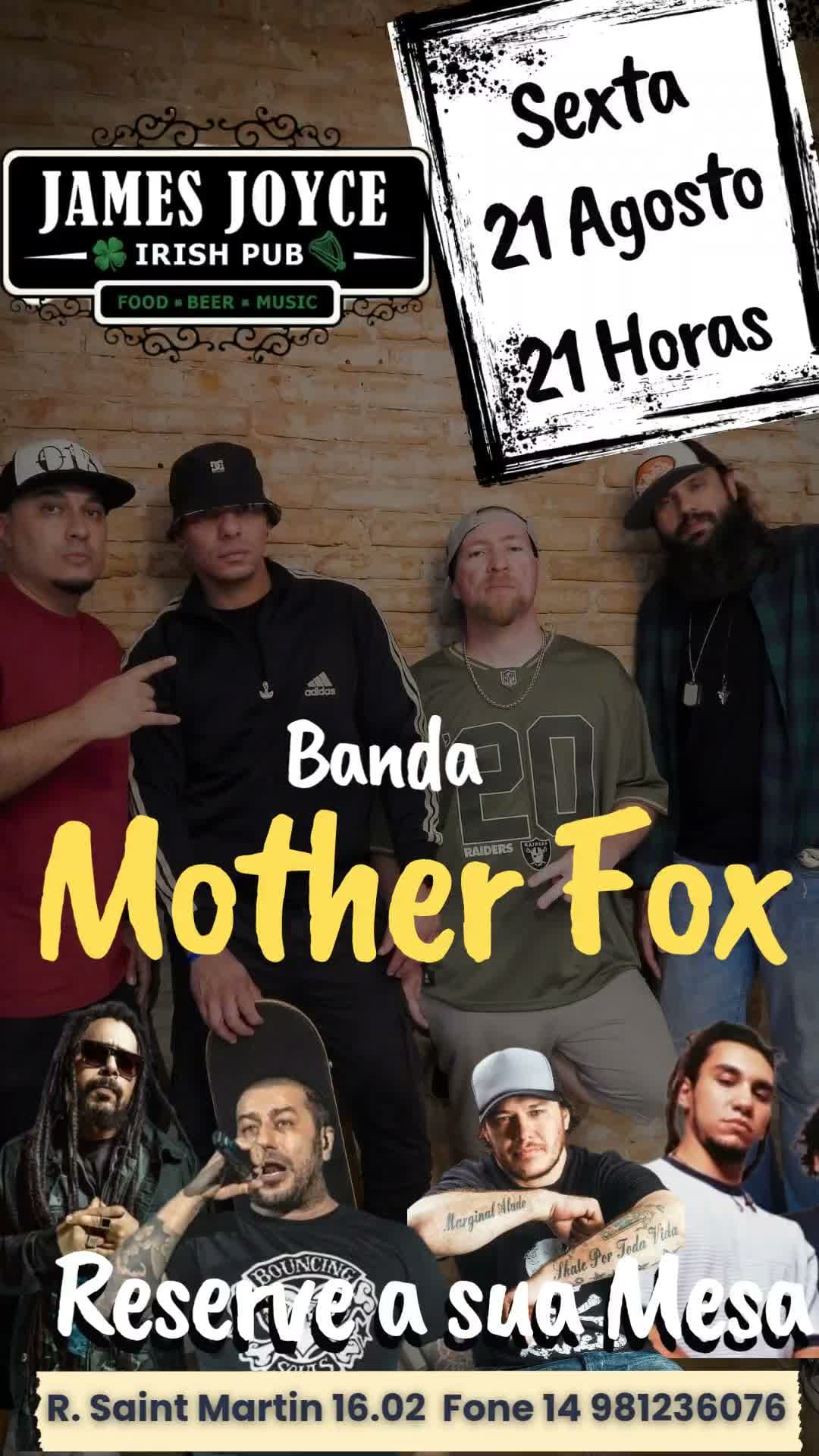 Flyer de Banda Mother Fox