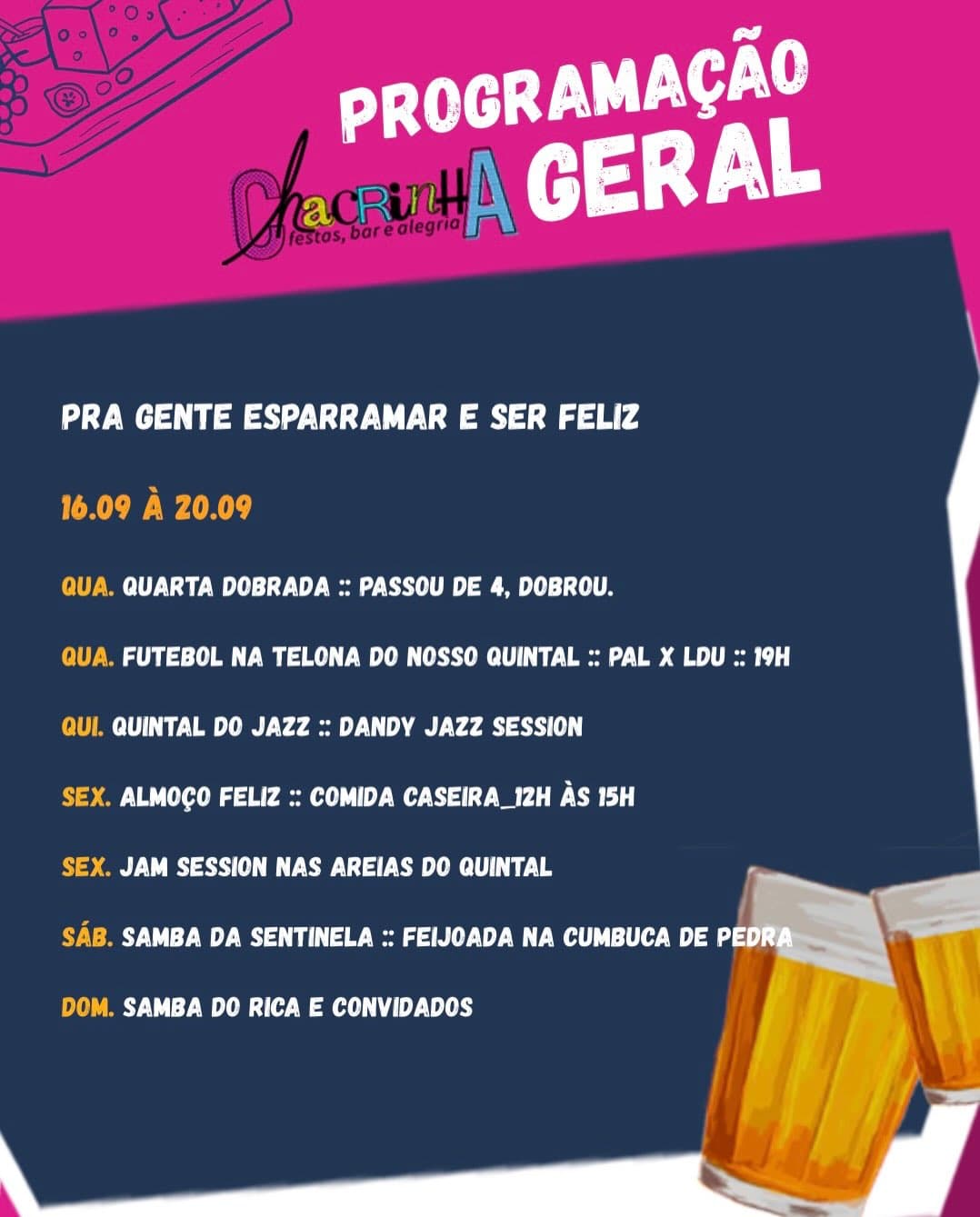 Flyer de Samba da Sentinela