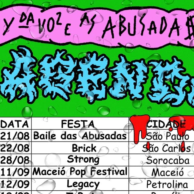 Flyer de Katy da Voz e as Abusadas, Sandra Eletrônica e Degoncé