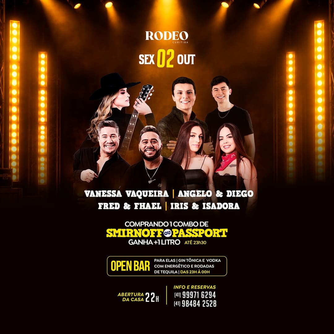 Flyer de Iris & Isadora, Vanessa Vaqueira e mais 2 artistas