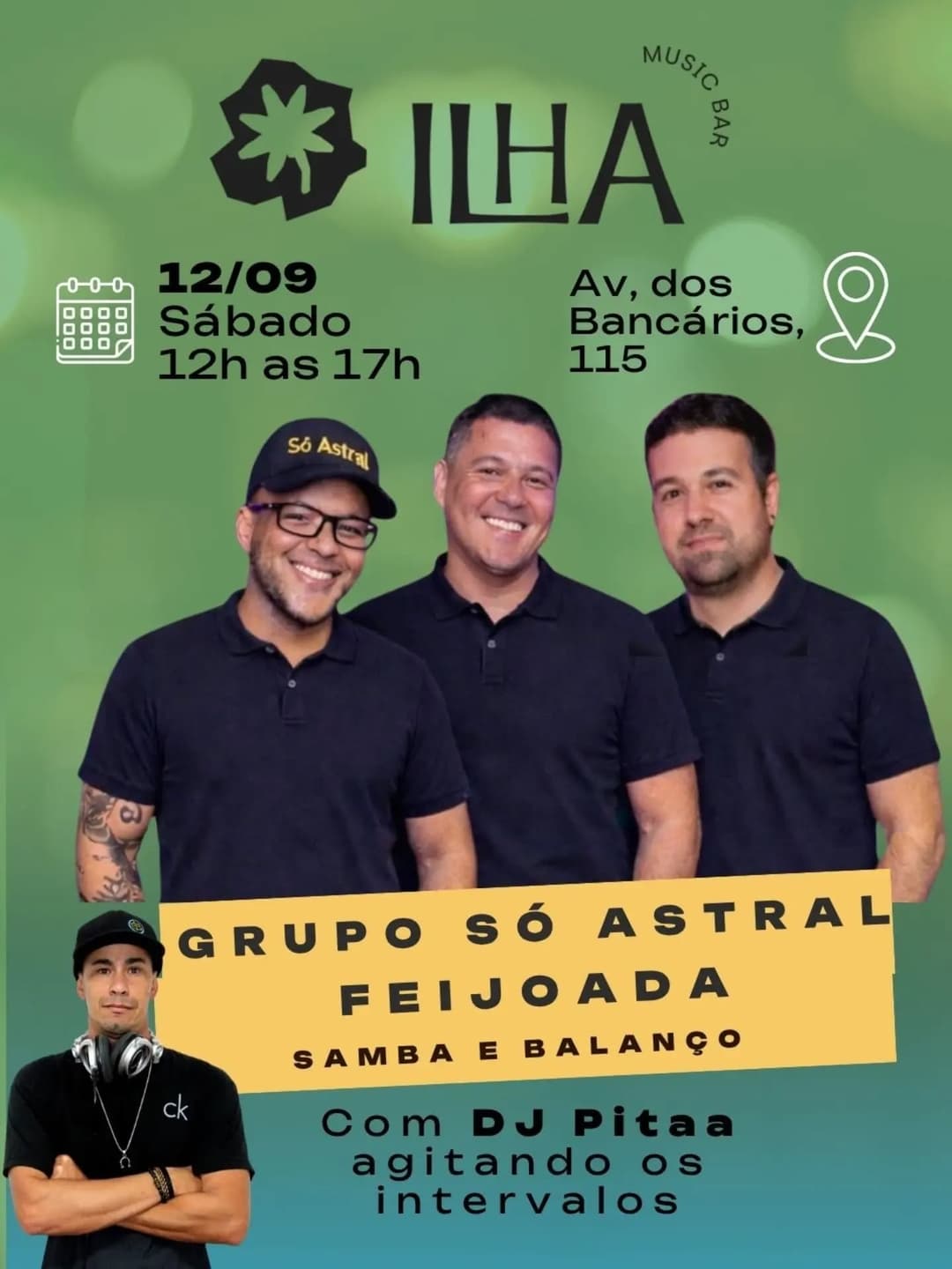Flyer de Grupo Só Astral
