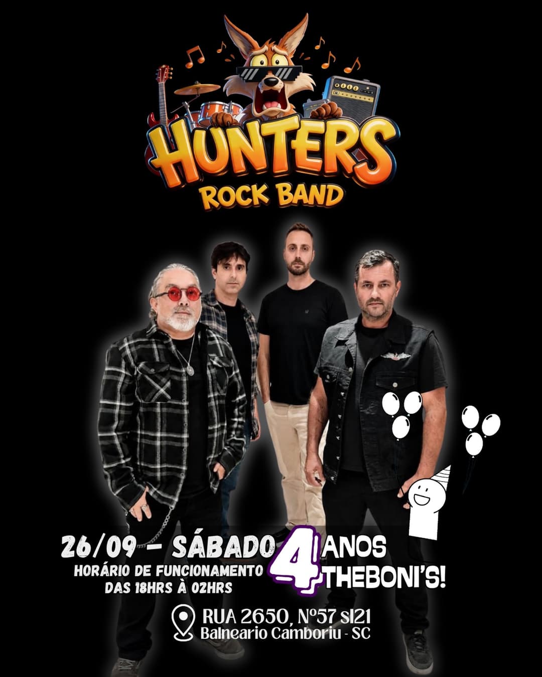 Flyer de Hunters Rock Band