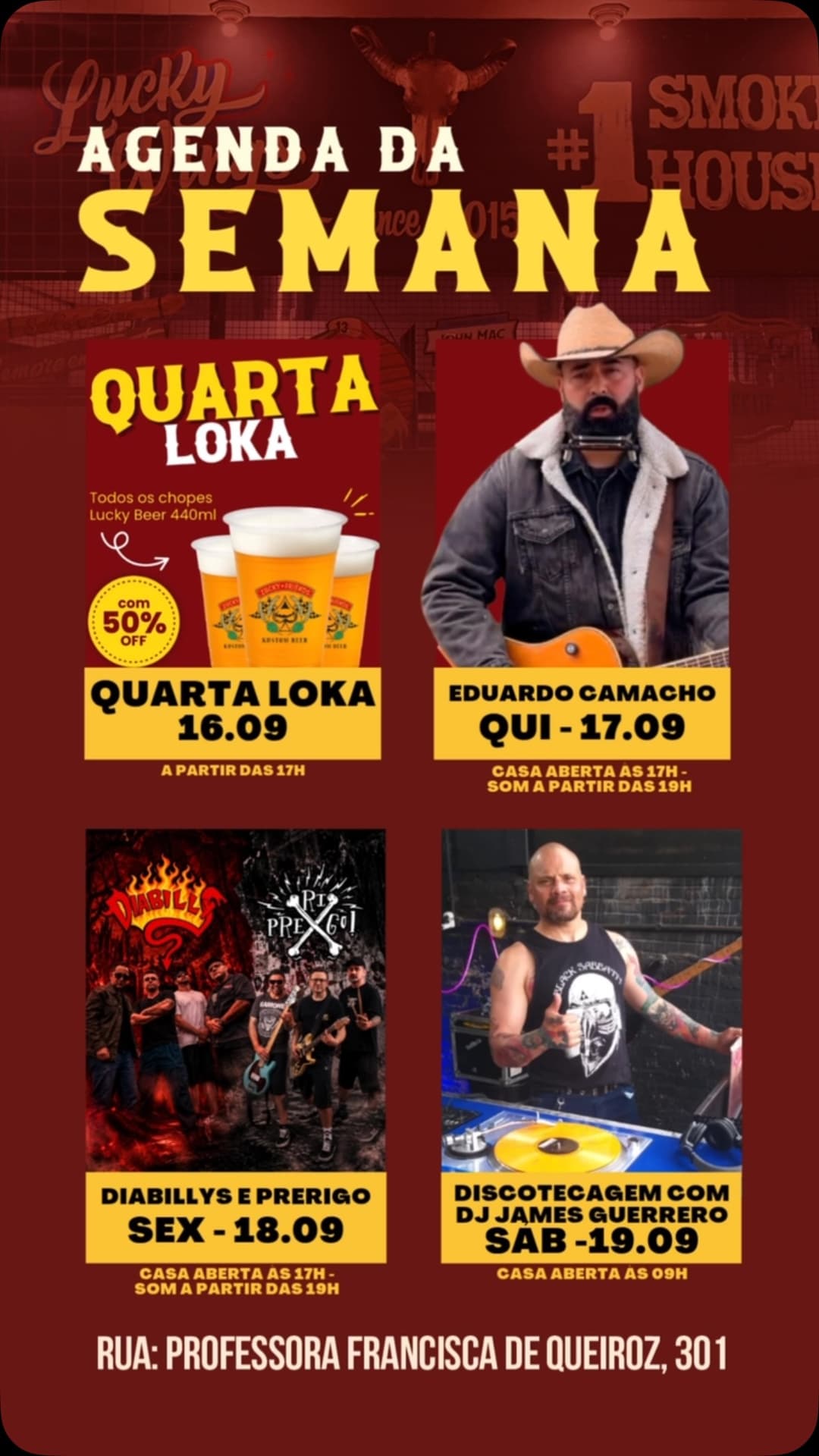 Flyer de James Guerrero e Eduardo Camacho