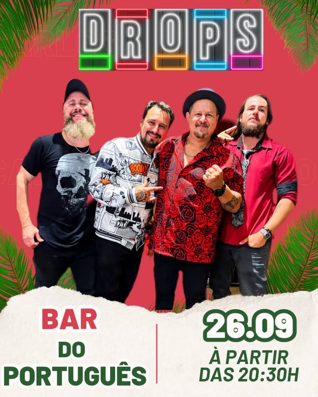 Flyer de Banda Drops