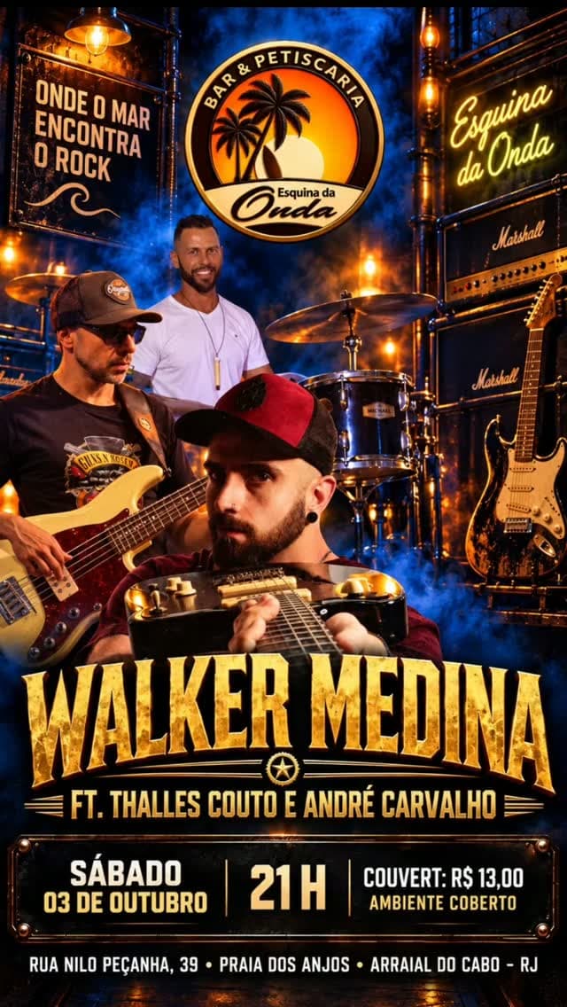 Flyer de WALKER MEDINA, THALLES COUTO e ANDRÉ CARVALHO